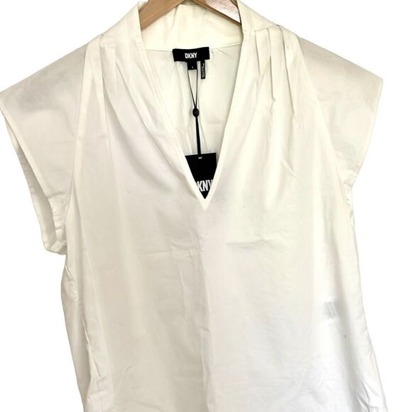 DKNY New Shawl Deep V Short Sleeve Tunic - Picture 4 of 7